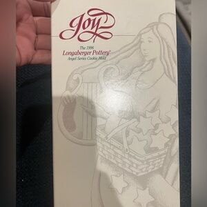 "Joy" The 1996 Longaberger Pottery Angel Series Cookie Mold W/‎ Box New
